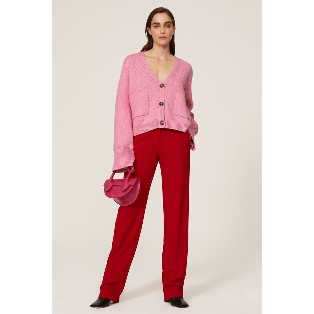 Apparis Marcella Women's Confetti Pink Button Cardigan Knit Sweater Size XS/S